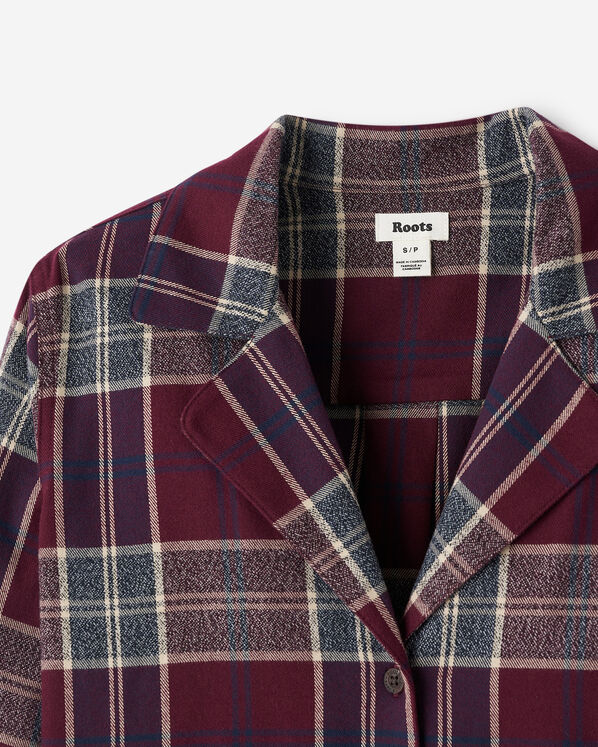 Chemise de pyjama &agrave; carreaux pour femme