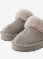 Womens Shearling Platform Slipper