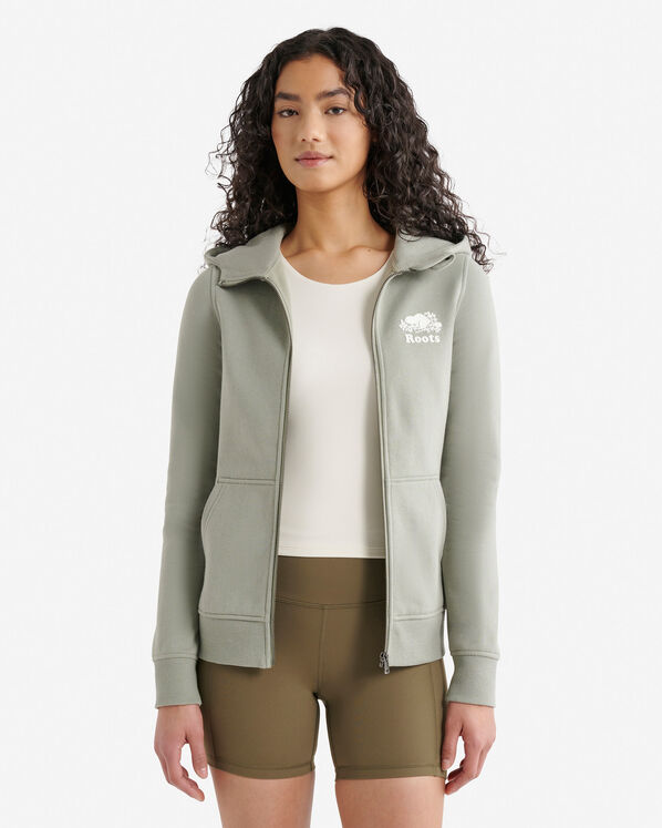 Chandail &agrave; capuchon et glissi&egrave;re ajust&eacute; en coton bio Cooper