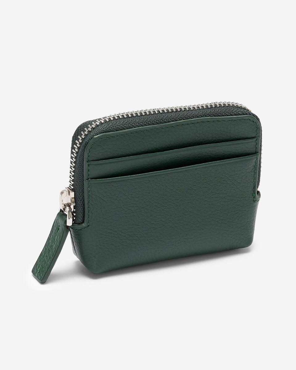 Pochette &agrave; glissi&egrave;re pour cartes en cuir Cervino