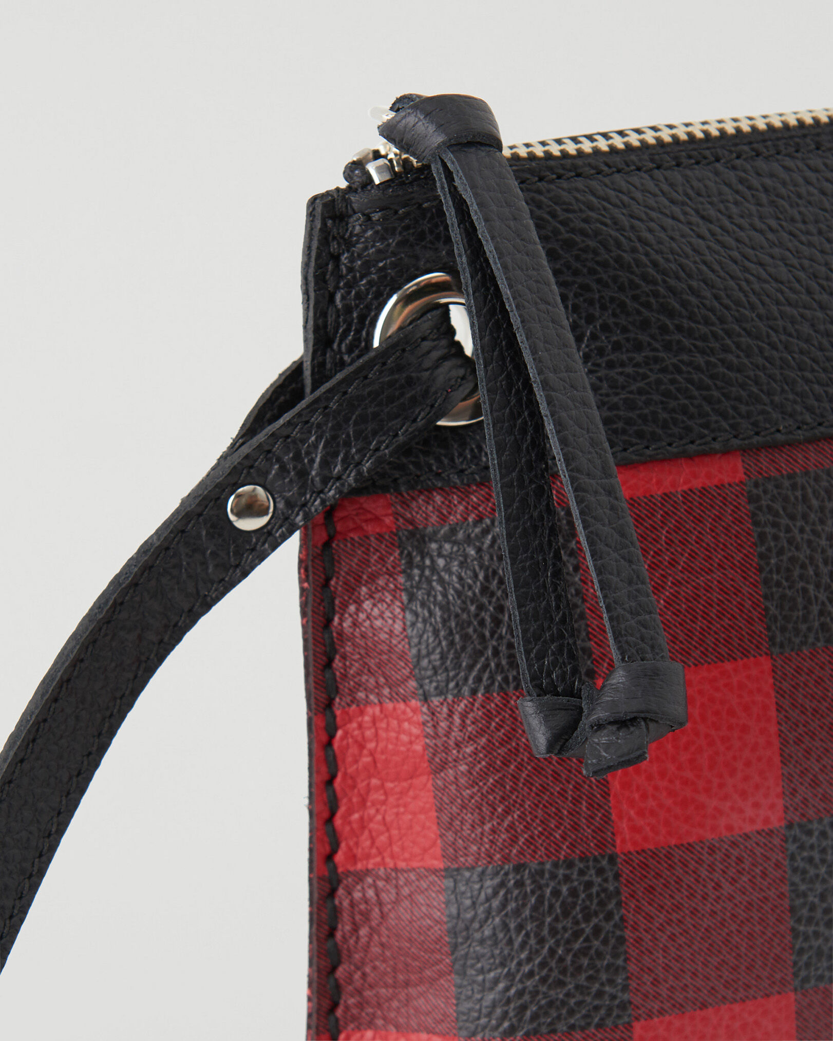 Red plaid crossbody 2025 bag