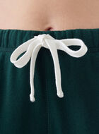 Pantalon original ajusté long à cheville côtelée en molleton de coton bio (entrejambe : 32,5 po)