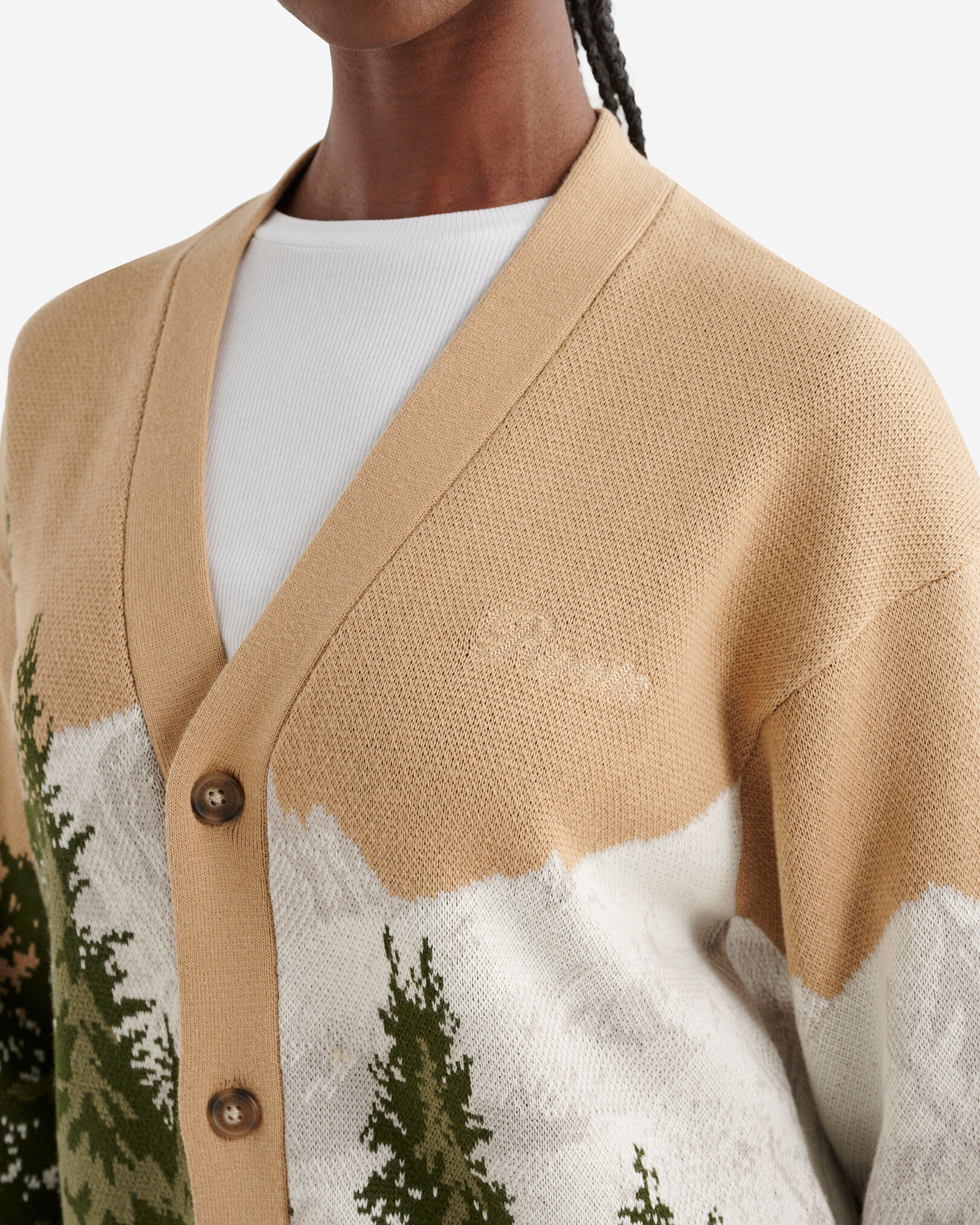 Landscape Intarsia Cardigan