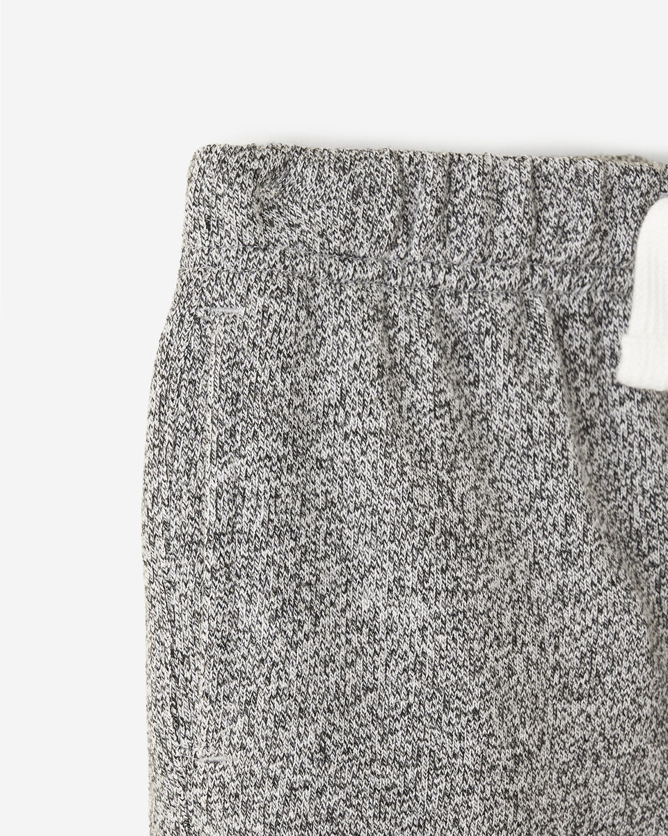 Pantalon ajusté à cheville côtelée en molleton de coton bio pour toutes-petites