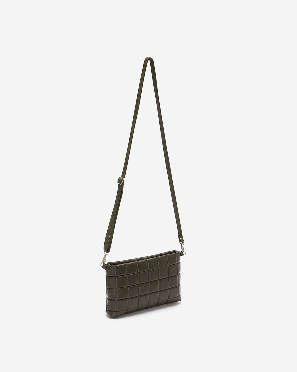 Pochette bouffante carrée à bandoulière