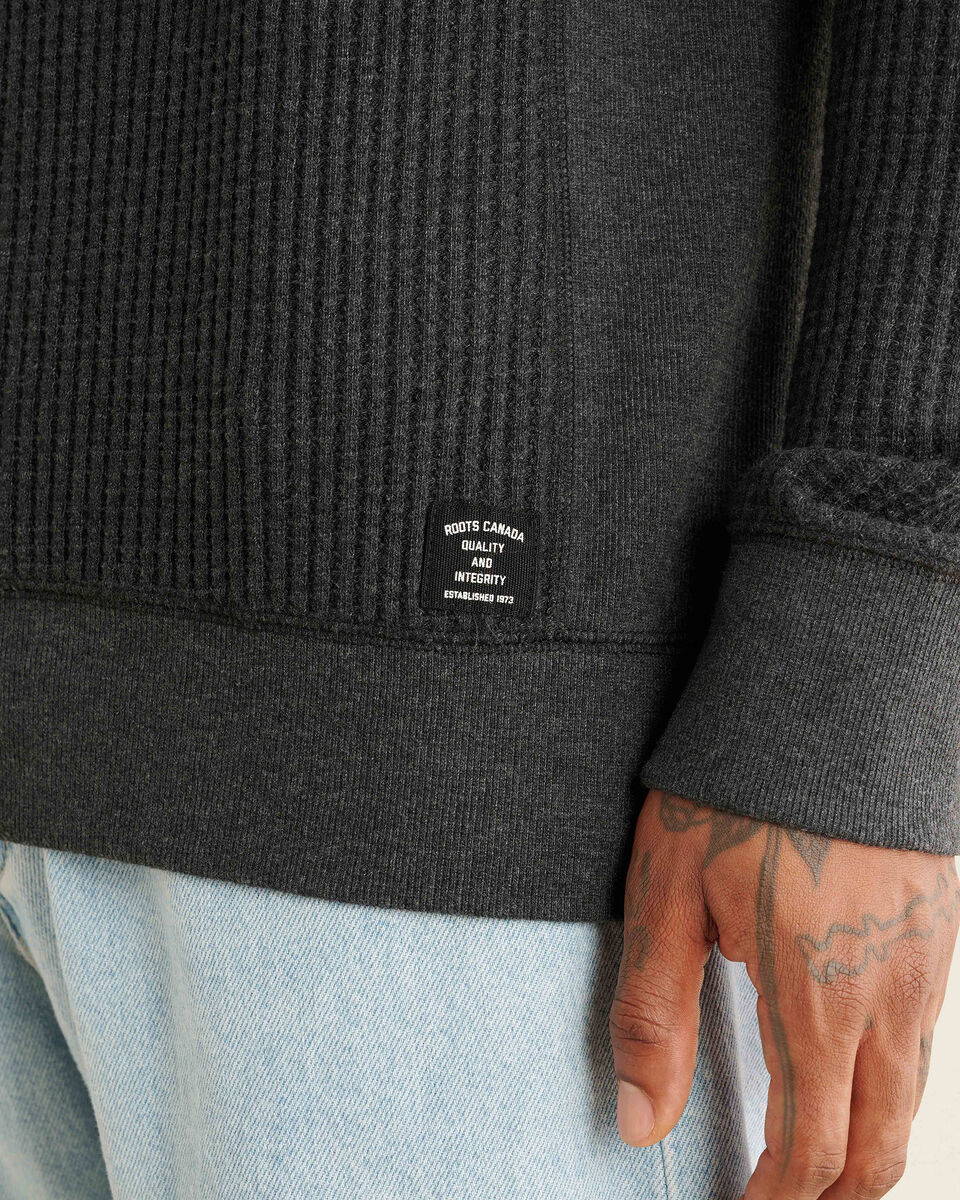 Stretch Waffle Long Sleeve Crew Top