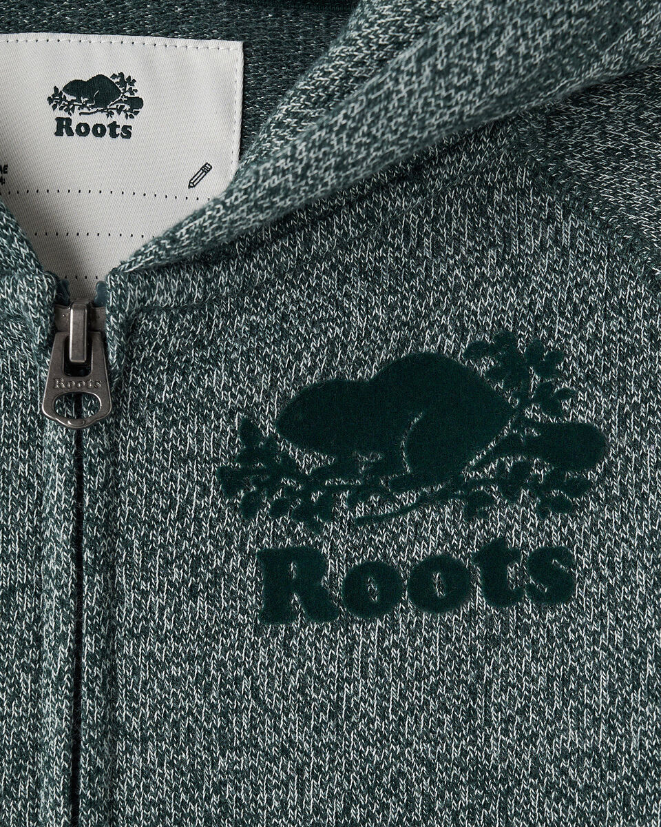 Chandail original &agrave; capuchon et glissi&egrave;re en jersey bouclette de coton bio pour enfants