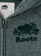 Chandail original &agrave; capuchon et glissi&egrave;re en jersey bouclette de coton bio pour enfants