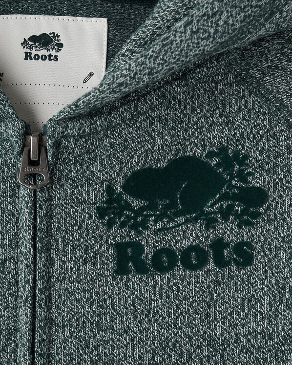 Chandail original &agrave; capuchon et glissi&egrave;re en jersey bouclette de coton bio pour enfants