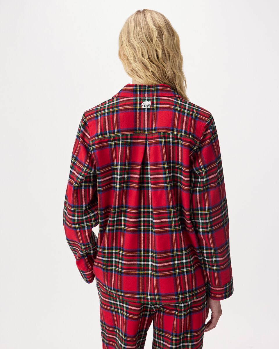 Chemise de pyjama &agrave; carreaux pour femme