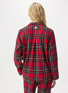 Chemise de pyjama &agrave; carreaux pour femme