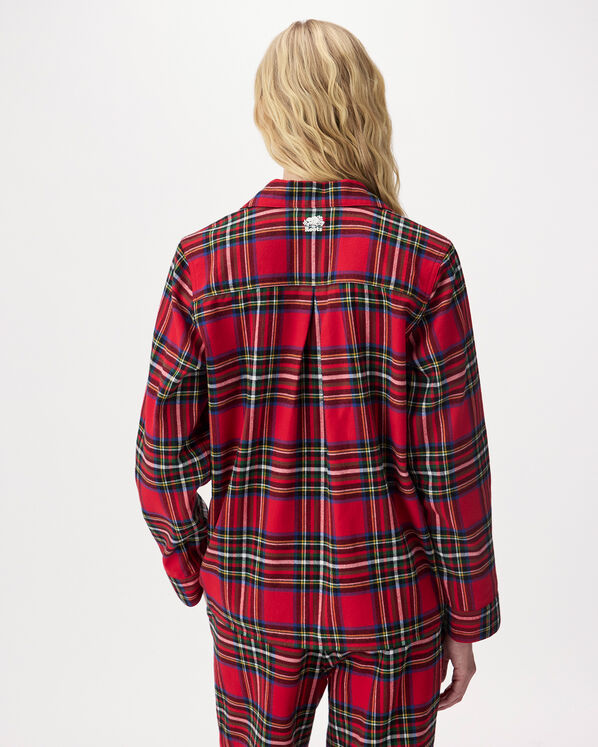 Womens Plaid Pajama Shirt