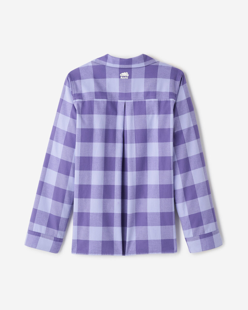 Chemise de pyjama &agrave; carreaux pour femme