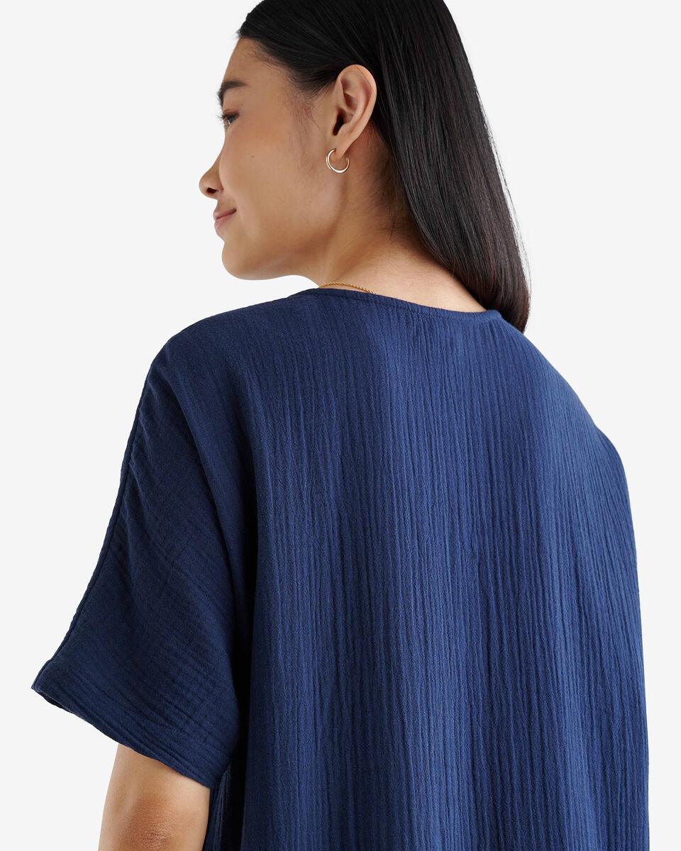 Robe à taille basse en gaze de coton Isla
