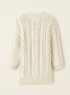 Robe en tricot à col en V et torsades pour toutes-petites