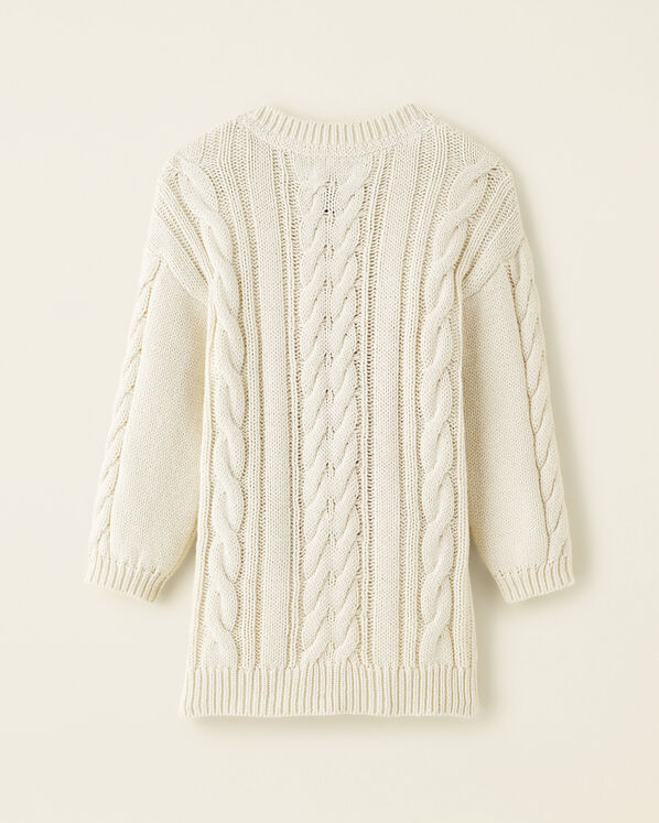 Toddler Girls Cable V-Neck Sweater Dress