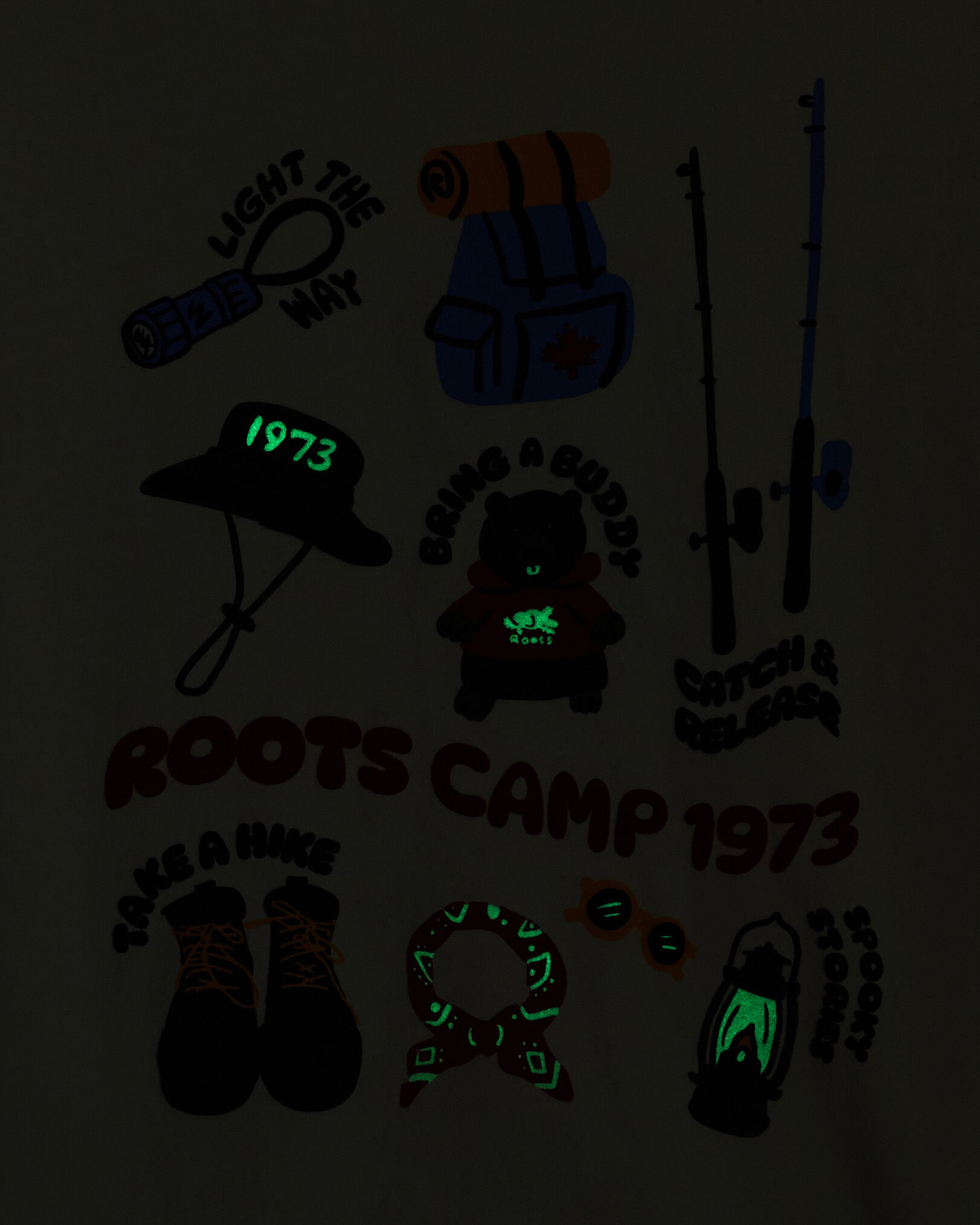 Kids Glow The Dark Camp T-Shirt