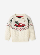 Baby Holiday Cable Sweater Crew
