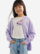 Chandail original &agrave; capuchon et glissi&egrave;re en jersey bouclette de coton bio pour enfants