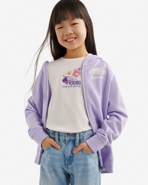 Chandail original &agrave; capuchon et glissi&egrave;re en jersey bouclette de coton bio pour enfants