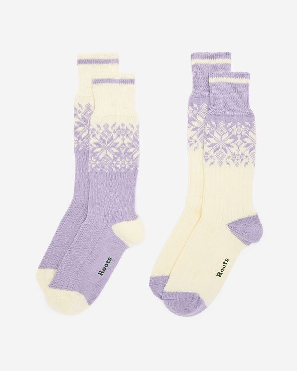 2 paires de chaussettes Elsa Cabane Roots pour adultes