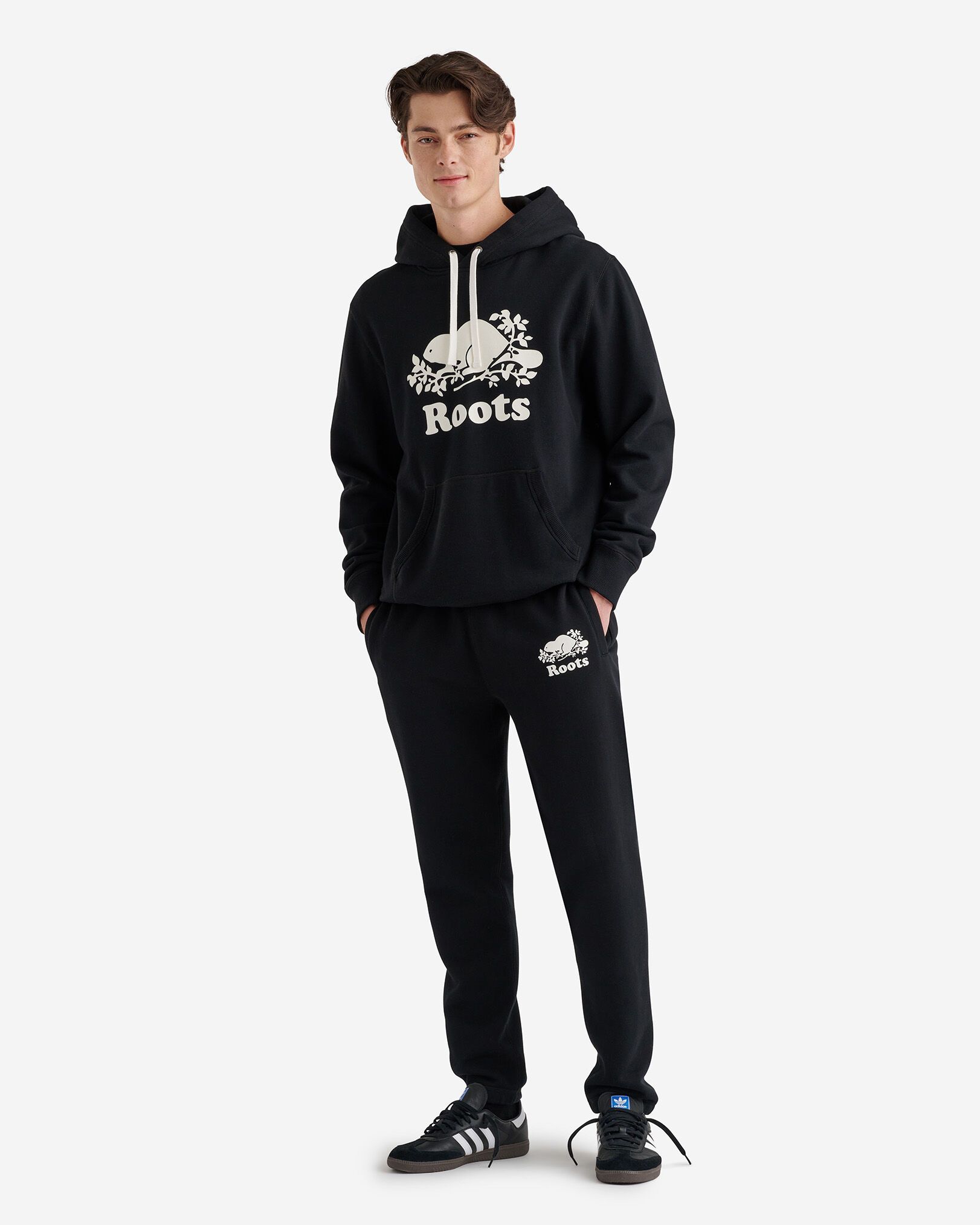 White hot sale roots tracksuit