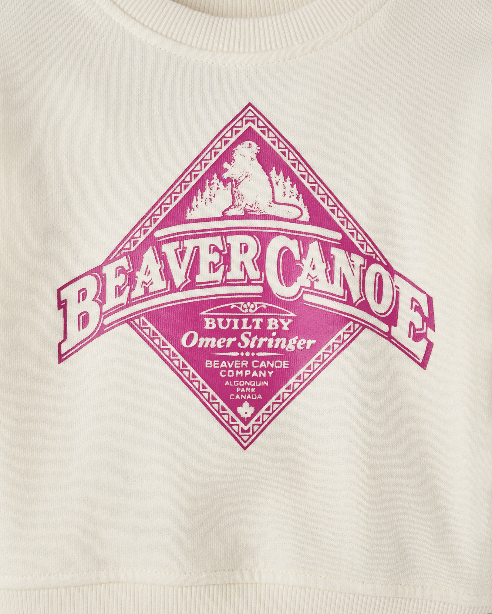 Chandail à col rond décontracté Beaver Canoe pour bébé