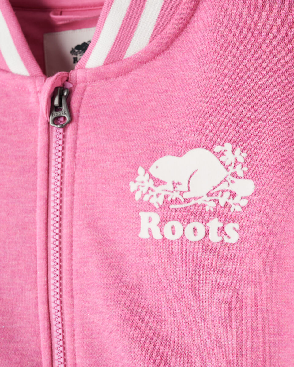 Girls Cooper Sparkle Varsity Jacket