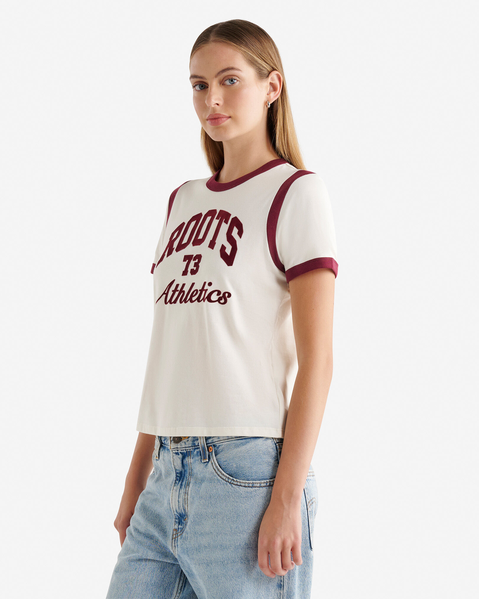 T-shirt à manches courtes Roots pour femme