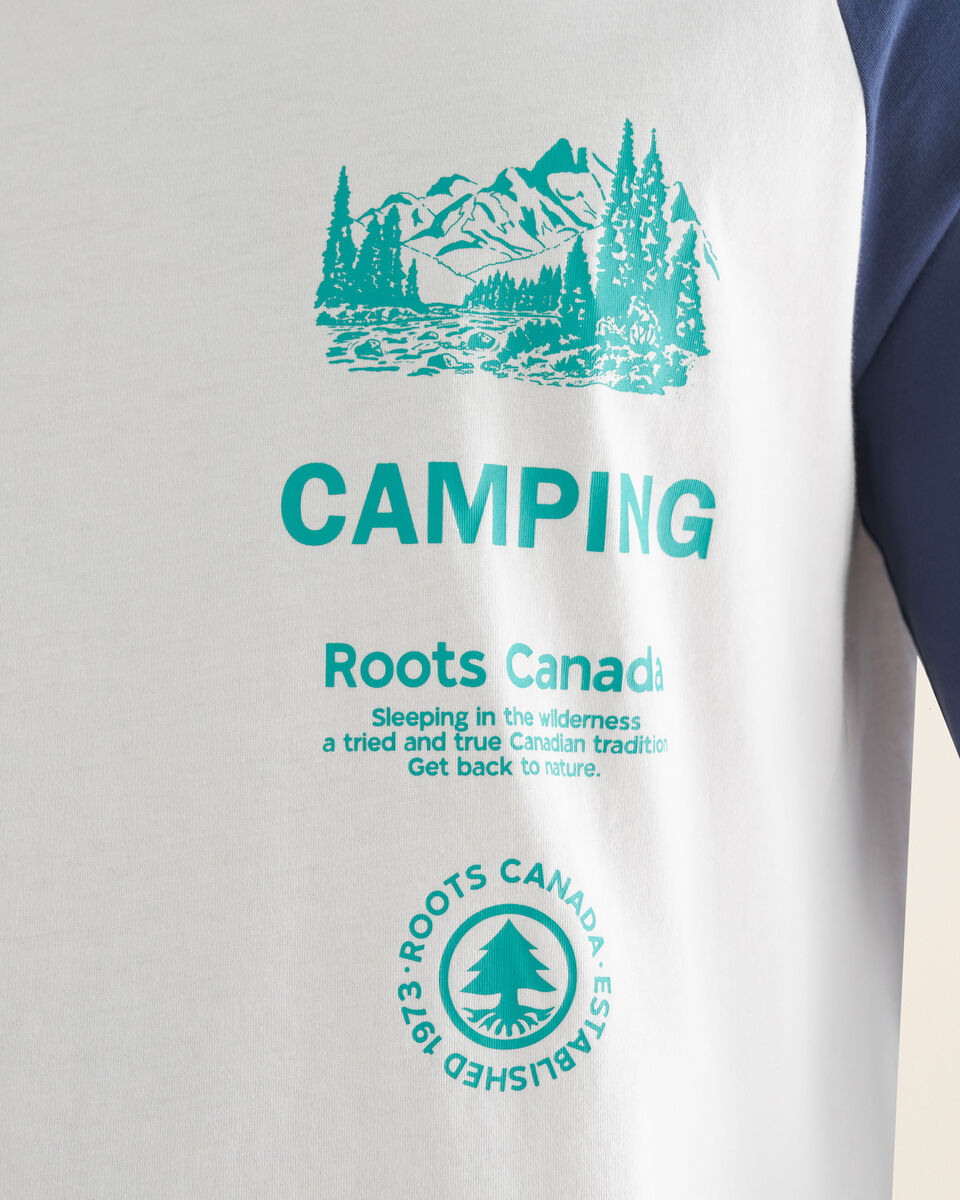 Mens Outdoor Camping Baseball T-shirt
