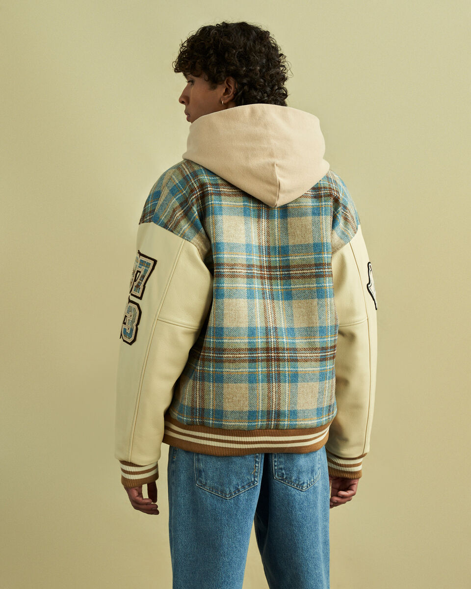 Moon Plaid Varsity Jacket