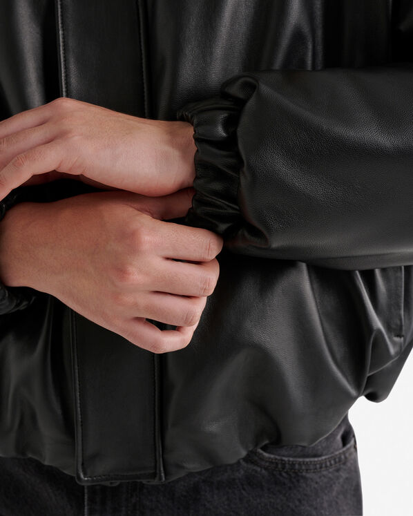 Leather Bubble Jacket