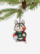 Curling Husky Ornament