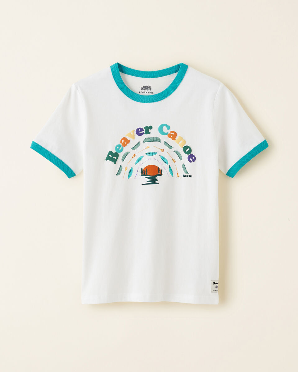 Kids Beaver Canoe Ringer T-Shirt