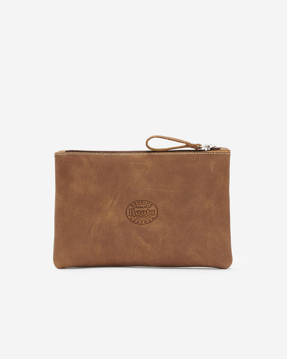 Grande pochette à glissière en cuir Tribe
