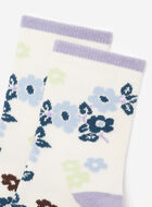 Adult Floral Print Quarter Sock