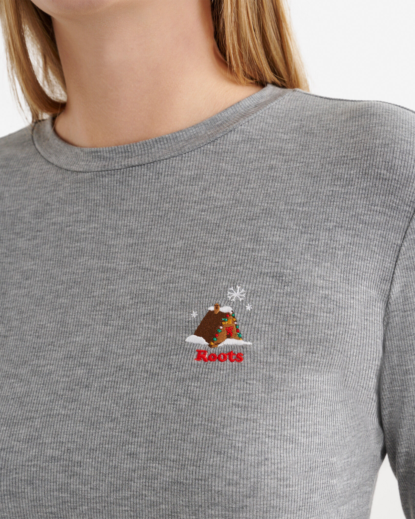 Womens Holiday Fitted Long Sleeve Top