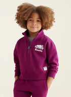 Chandail à col à glissière décontracté original en coton bio pour enfants