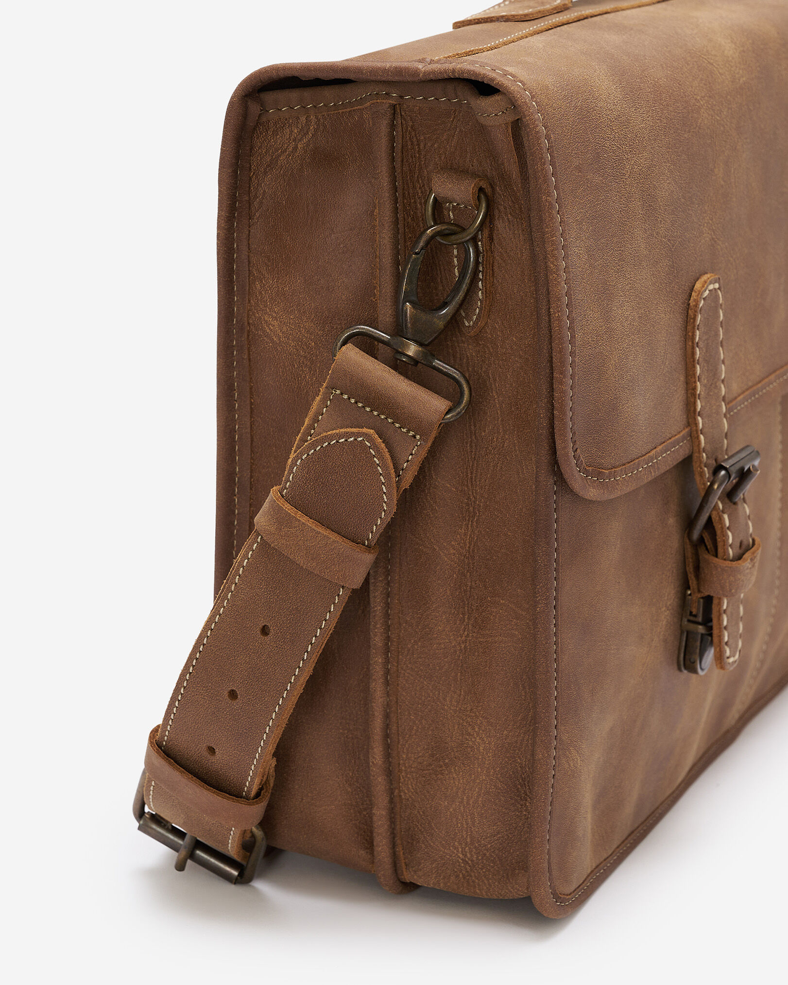 Roots sales leather briefcase