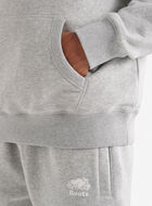 Chandail kangourou original &agrave; capuchon en jersey bouclette en coton bio