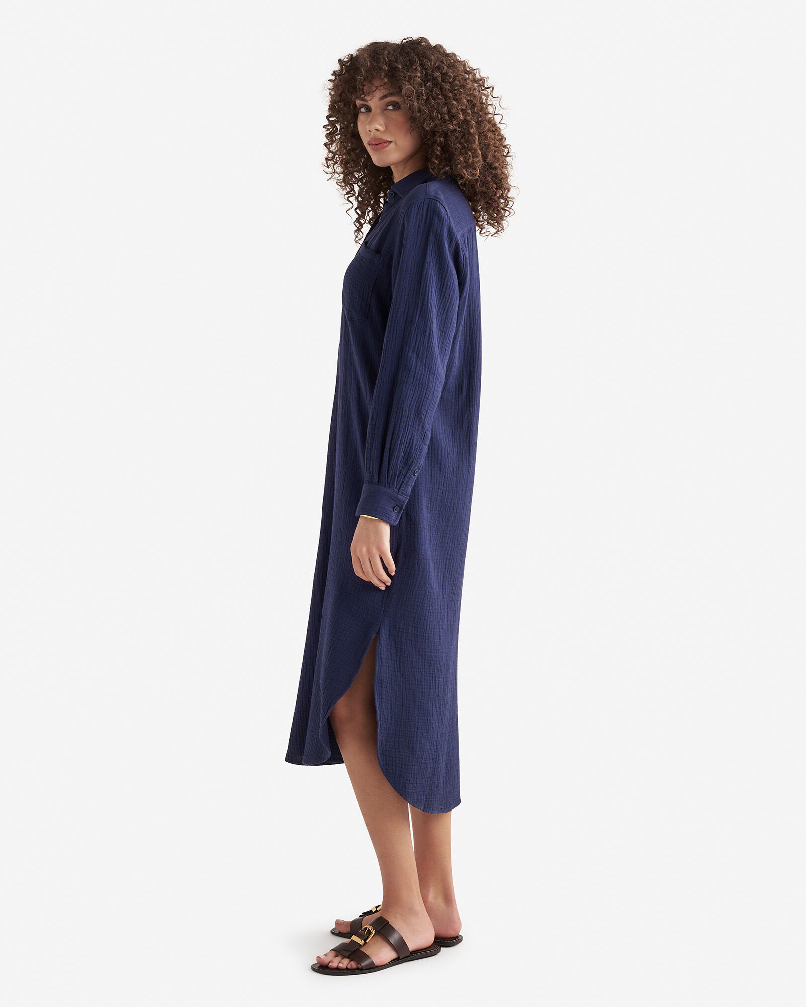 Isla Cotton Gauze Shirt Dress