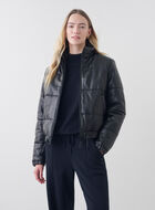 Cropped Leather Puffer Vegetal