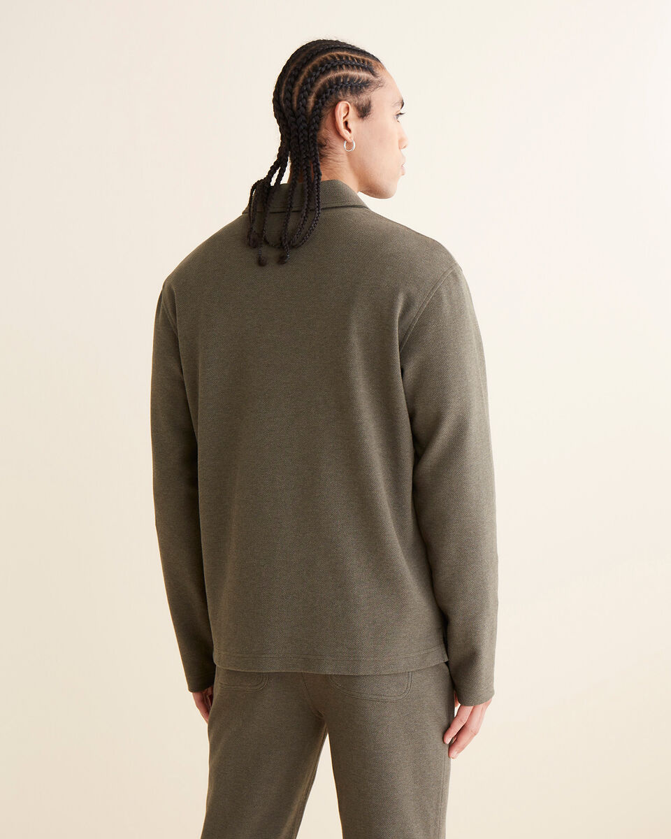 Junction Knit Twill Half Zip Polo