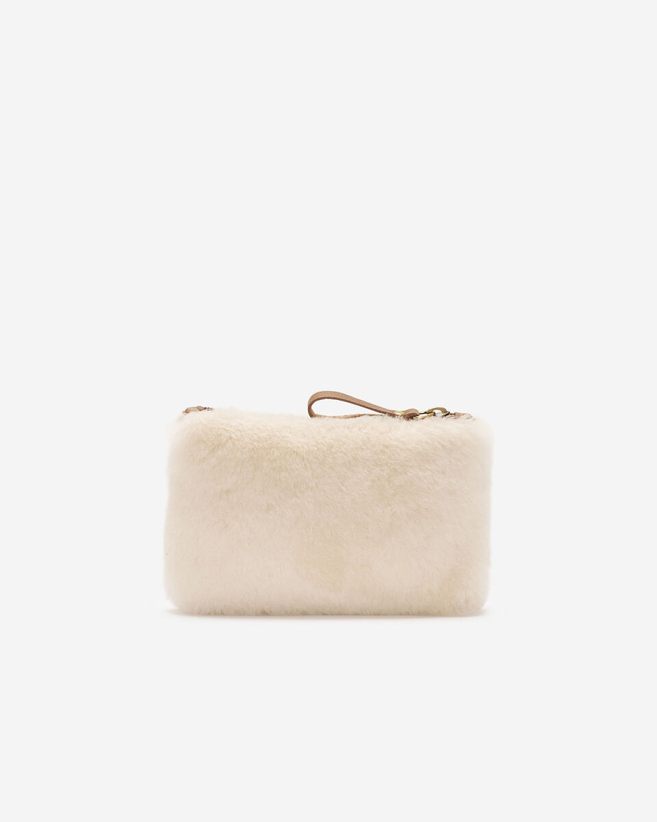 Shearling Medium Zip Pouch