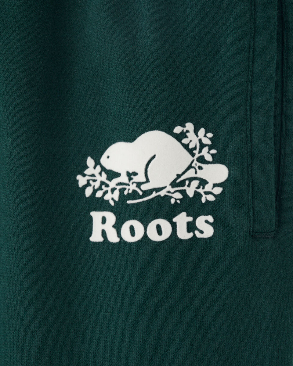 Pantalon court original ajusté à cheville côtelée en molleton de coton bio (entrejambe : 29 po)