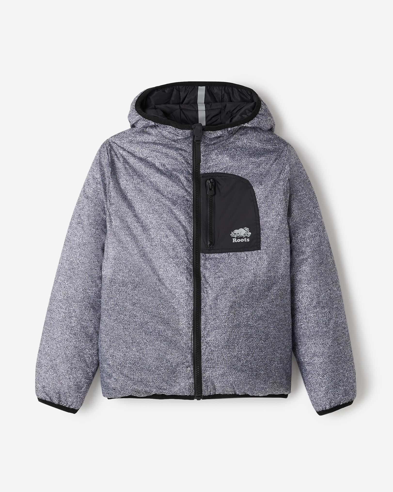Roots Kids Lightweight Reversible Jacket in Green Jacket Pepper