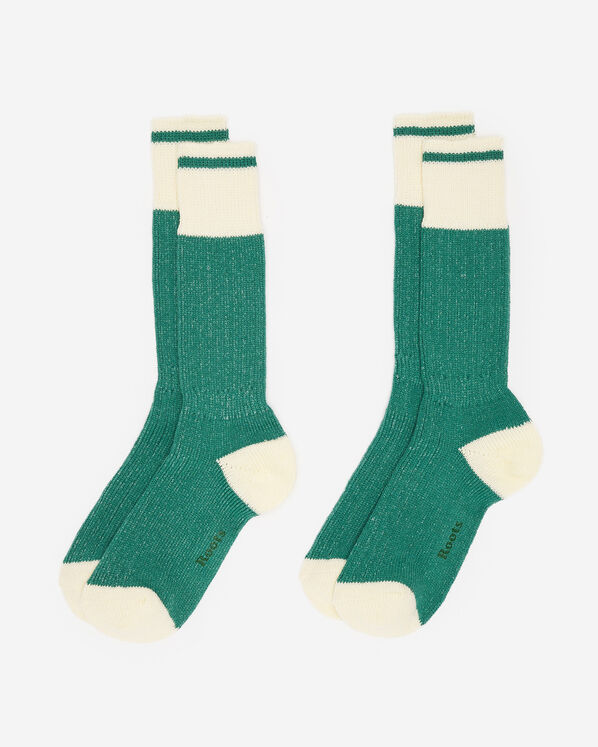 Paquet de 2&nbsp;paires de chaussettes chaudes Cabane Roots pour adulte