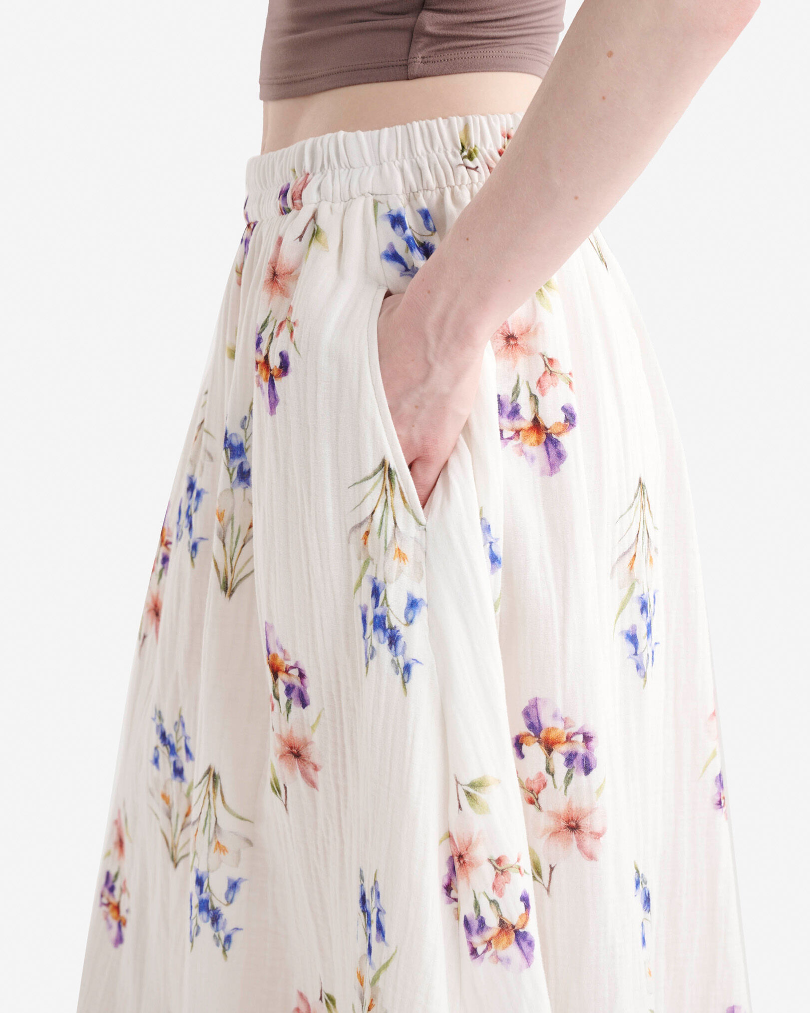 Isla Cotton Gauze Print Skirt