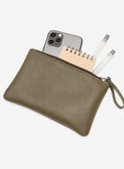 Grande pochette à glissière en cuir Cervino