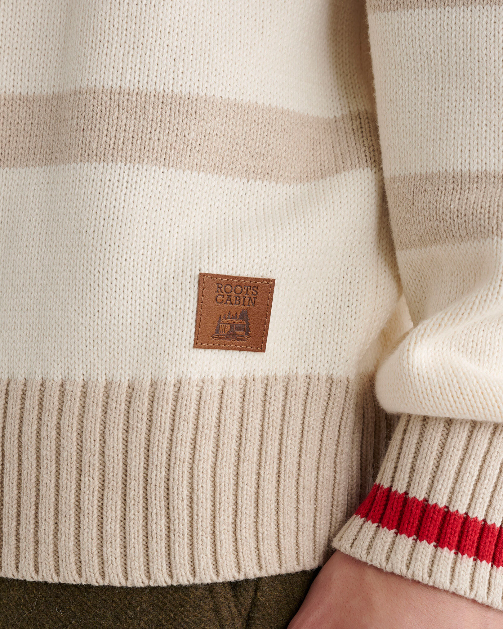 Cabin Relaxed Striped Crew Sweater